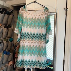 Tacera Chevron Dress. LNWOT.